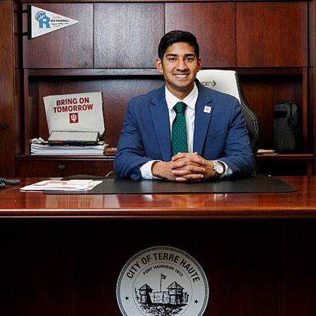 Man sits at executive desk